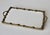 Vintage Mid-Century Rectangle German Style Floral Design Brass Frame Mirror Vanity Tray For Sale In Miami - Image 6 of 15