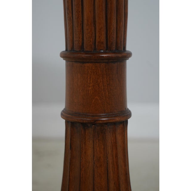 Wood Pair of Ethan Allen Townhouse Pedestal Tables For Sale - Image 7 of 15