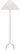 Transitional Marie Flanigan by Visual Comfort Signature Clifford Large Forged Floor Lamp in Plaster White with Linen Shade For Sale - Image 3 of 3