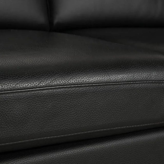 Alba 3-Seater Sofa in Black Leather from Brühl For Sale - Image 6 of 17