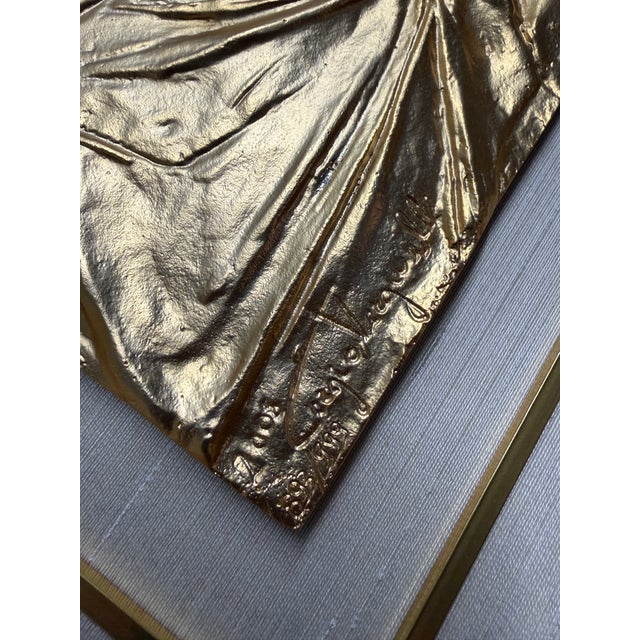 Vintage Italian Bronze Bas-Relief Sergio Verginelli Madonna and Child For Sale In Jacksonville, FL - Image 6 of 12