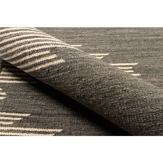 Nakul Thar Charcoal 9' X 12' Area Rug For Sale - Image 4 of 7