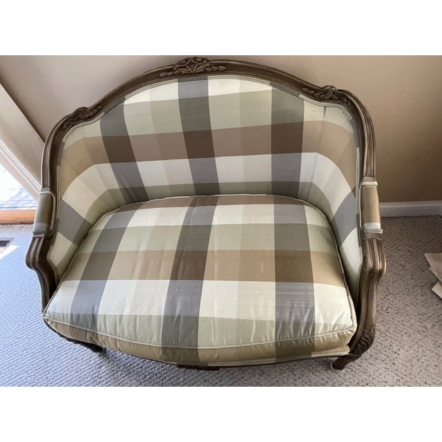 Purchased in early 2000's. Staged in a guest bedroom and barley used. Sette and ottoman in very good condition Comes from...