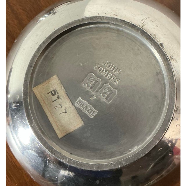 Vintage John Somers Brazil Pewter Sugar Bowl - Polished For Sale In Greenville, SC - Image 6 of 7