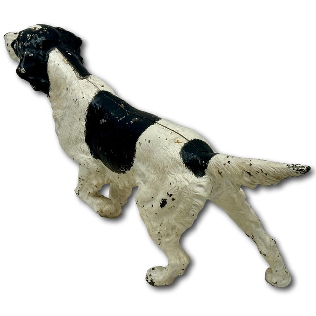 Large Vintage Hubley Manufacturing Company Cast Iron Setter / Hunting Dog Doorstop - Circa 1930s For Sale In Boston - Image 6 of 18