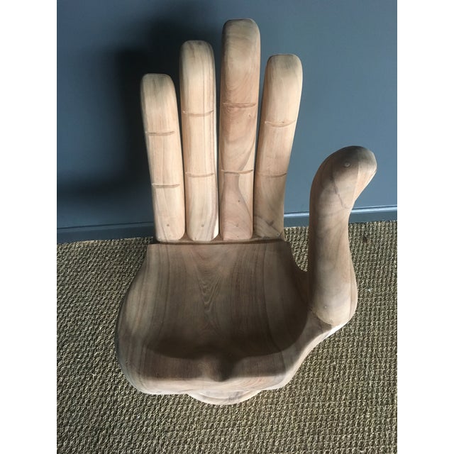 Teak Hand Shaped Chair | Chairish