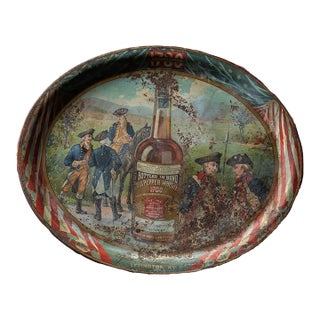 Pre-Prohibition "Old Pepper" Whiskey Litho Ad Tray For Sale