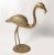 Hollywood Regency Solid Brass Carved Flamingo Life-Size Animal Sculpture Outdoor Indoor Asian 1960 For Sale - Image 3 of 12