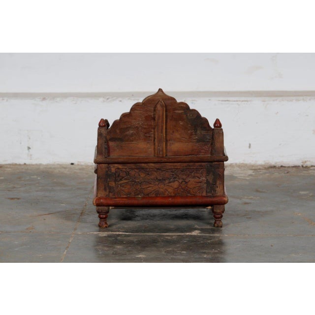 Vintage Indian Teakwood Mandir or Home Temple For Sale - Image 4 of 4