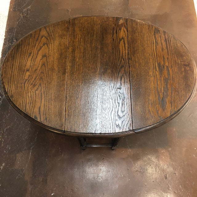 Antique English Oak & Elm Barley Twist GateLeg Table Chairish