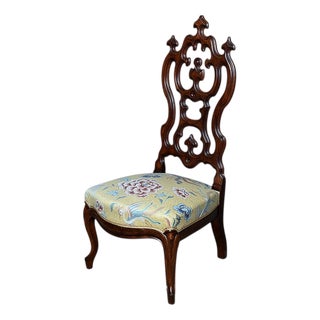 Napoleon III Wet Nurses Chair in Mahogany For Sale