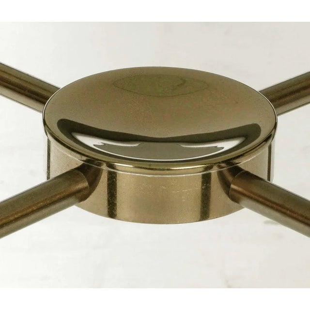 Metal Postmodern Brass and Glass End Table For Sale - Image 7 of 8