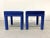 Milo Baughman 1980s Milo Baughman Style Parsons Stools in Royal Blue - Set of 2 For Sale - Image 4 of 8