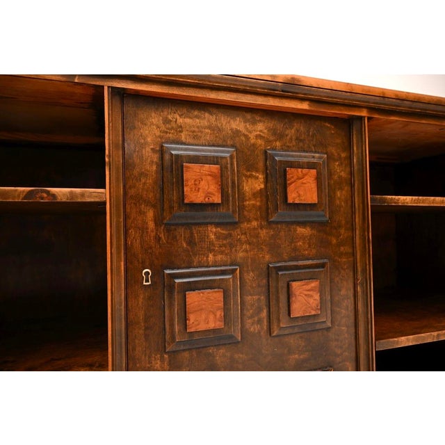 Brown Art Deco Swedish Satin Birch and Walnut Cabinet, 1930 For Sale - Image 8 of 11