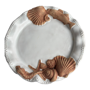 Leo & Karin Villeroman Charlestowne Porcelane Pottery Seashell Serving Dish