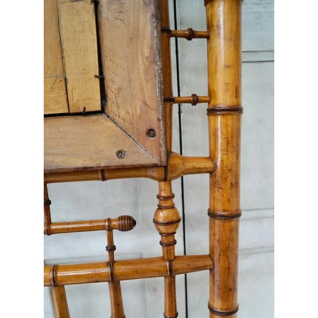 French Victorian Faux Bamboo Hall Stand For Sale - Image 13 of 16