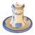 Ceramic Early 20th Century Blue & Ivory Ceramic Wash Basin and Pitcher Set For Sale - Image 7 of 12