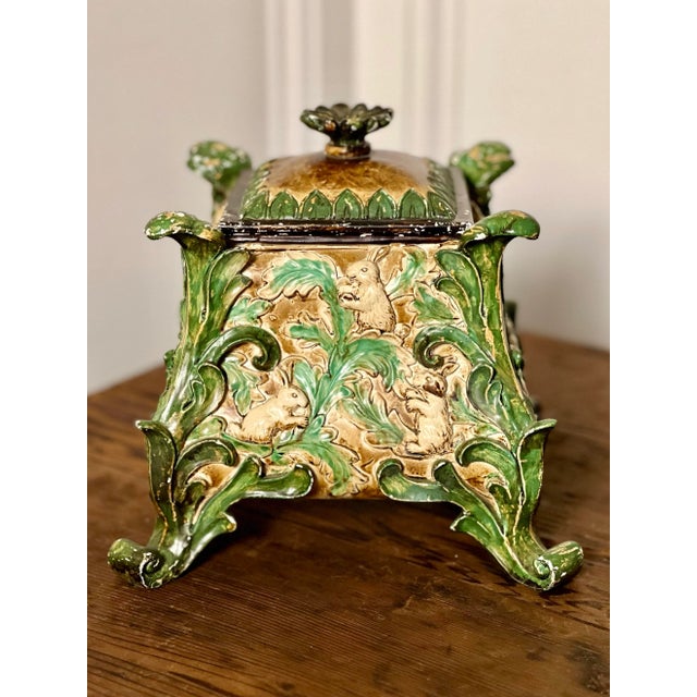 Mid 20th Century Rococo Style Paint Decorated Resin Table Box For Sale - Image 4 of 12
