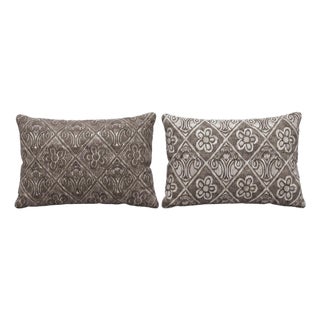 Turkish Wool Lumbar Kilim Pillow Cover 16'' X 24'' - Set of Two For Sale