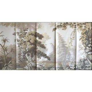 36" * H108" *5ps , Handpainted Eden, Panoramic Wallpaper, Wall Artwork For Sale