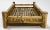 Brown Vintage Scorched Rattan Split Reed Railed Tray For Sale - Image 8 of 10
