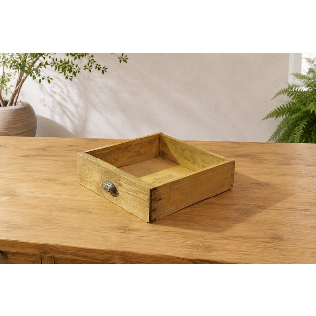 Large Oak Tailor's Table with Drawers, France, 1930 For Sale - Image 4 of 18