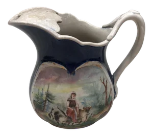 1900's Vintage English Ironstone Double Sided Pitcher