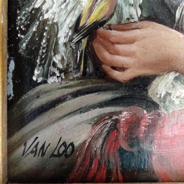 Miniature of a women from the 18th Century. Handpainted after Van Loo. Presumably it originates from the 19th century....