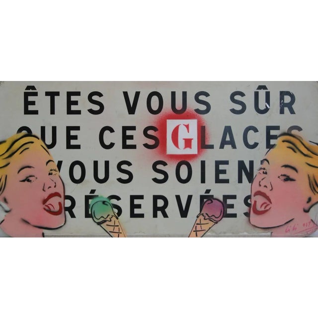 Early 21st Century Christophe Stouvenel, Places aux Glaces, 2017, Spray Paint on Metal For Sale - Image 5 of 5