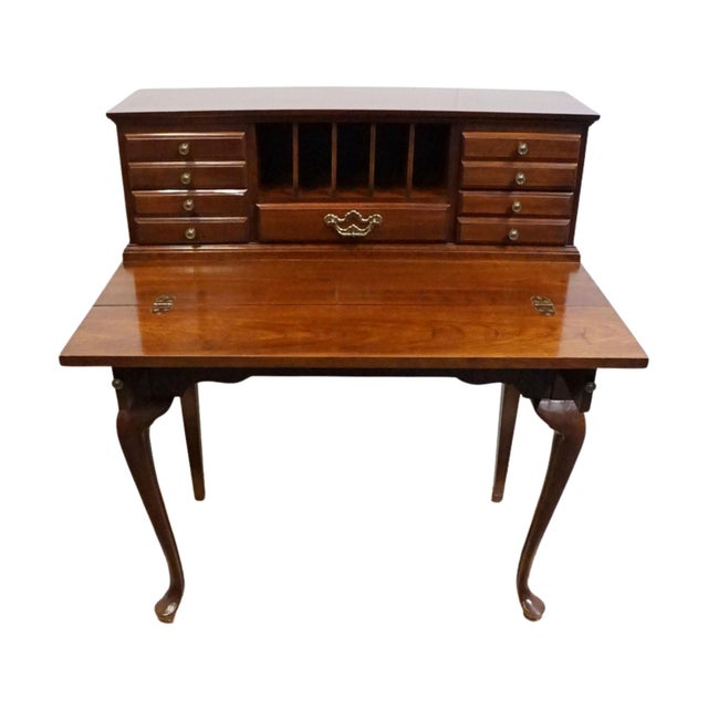 Late 20th Century Thomasville Furniture Collector's Cherry Traditional Style 34" Secretary Desk 10131-655 For Sale - Image 5 of 16