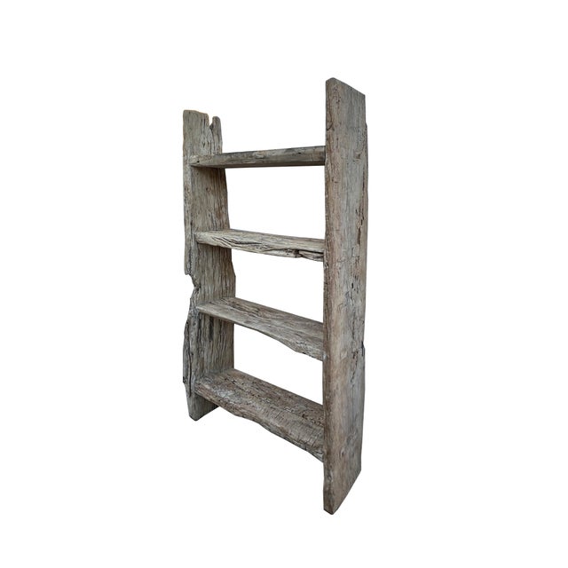 Rustic Reclaimed Wood Display Cabinet Bookshelf Room Divider | Chairish