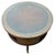 1940s Mahogany & Brass Round Drum Coffee Table W/ Inlaid Leather by Weiman (Signed) For Sale In Los Angeles - Image 6 of 9