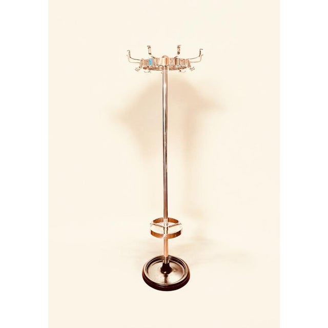 Silver Art Deco Bauhaus Modern Coat Stand made in Aluminium & Cast Iron, Germany, 1940s For Sale - Image 8 of 13