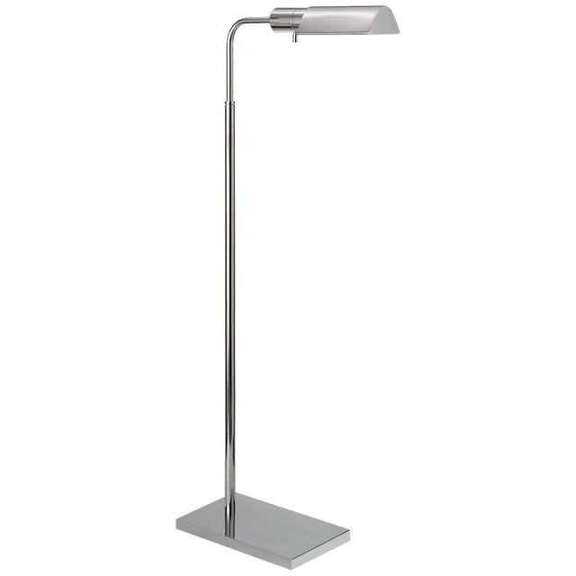 Visual Comfort Signature Studio Adjustable Floor Lamp in Polished Nickel For Sale