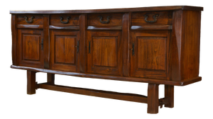 Brutalist Elm Sideboard by Aranjou, 1950s
