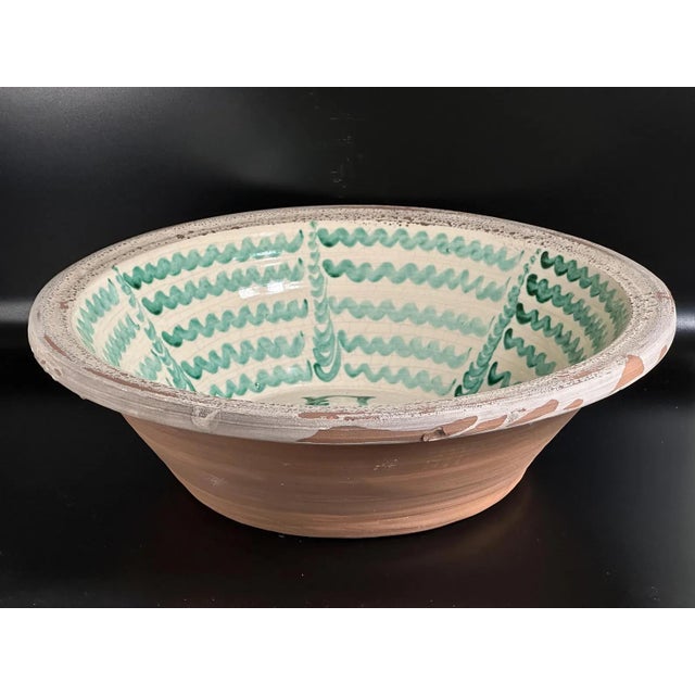 Ceramic Large Spanish Fajalauza Ceramic Bowl from Lebrillo For Sale - Image 7 of 9