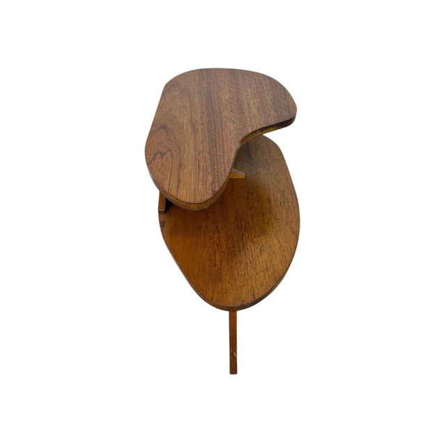 1960s Mid-Century Modern Sculptural Walnut Step Tables - Set of 2 For Sale - Image 5 of 7