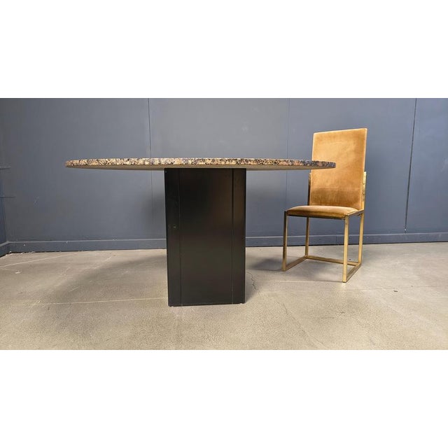 Vintage Granite Round Center Table, 1970s For Sale - Image 12 of 15