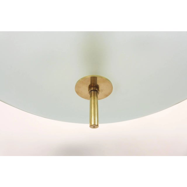 Brass Etched Glass Chandeliers in the Style of Pietro Chiesa for Fontana Arte For Sale - Image 8 of 11