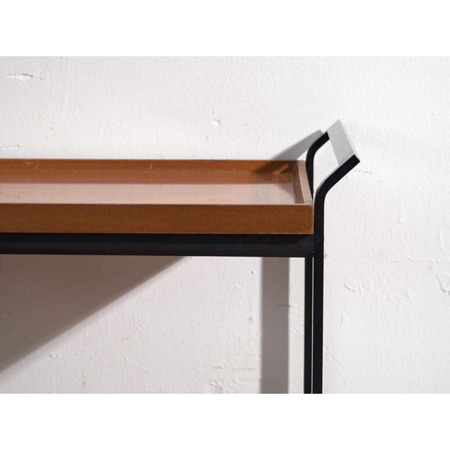 Vintage Serving Cart in Wood and Metal, Central Europe, 1960s For Sale - Image 6 of 10