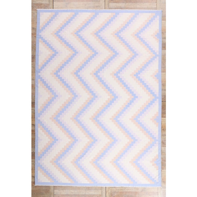 Vintage Indian Dhurrie Rug, 10'00 X 14'00 For Sale - Image 10 of 10