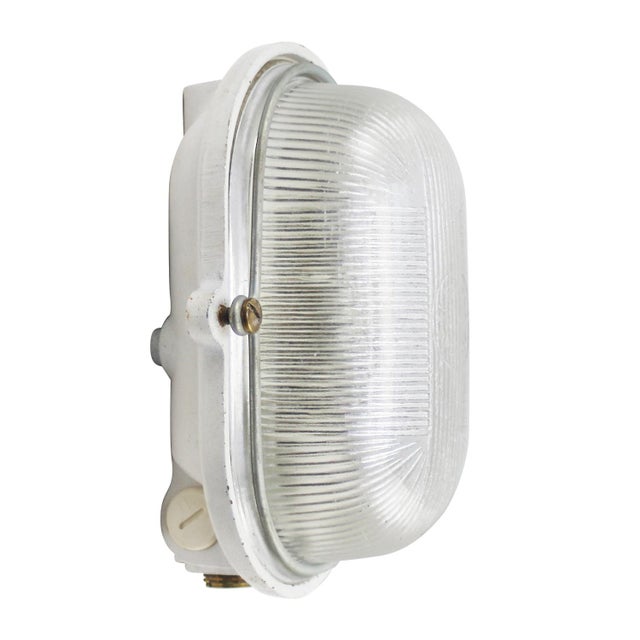 Vintage French Industrial Cast Iron Wall Light from Mapalec For Sale - Image 6 of 6