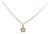 1990s Contemporary 18k Gold Rose Cut Diamond Star Pendant Necklace For Sale