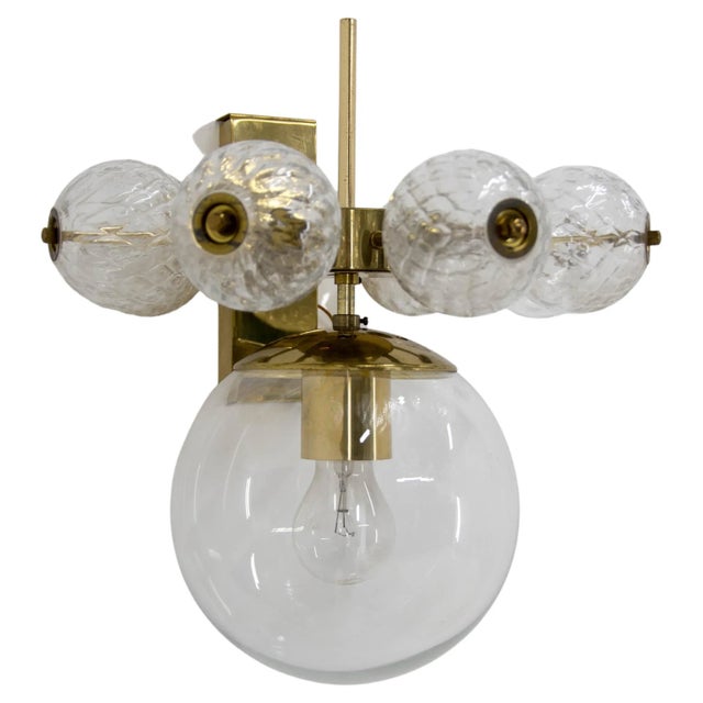 White Wall Light attributed to Jaroslav Bejvl for Kamenicky Senov, 1980s For Sale - Image 8 of 8