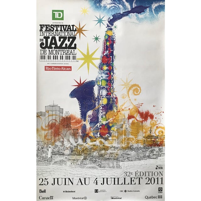 2011 Original Montreal International Jazz Festival Poster Chairish