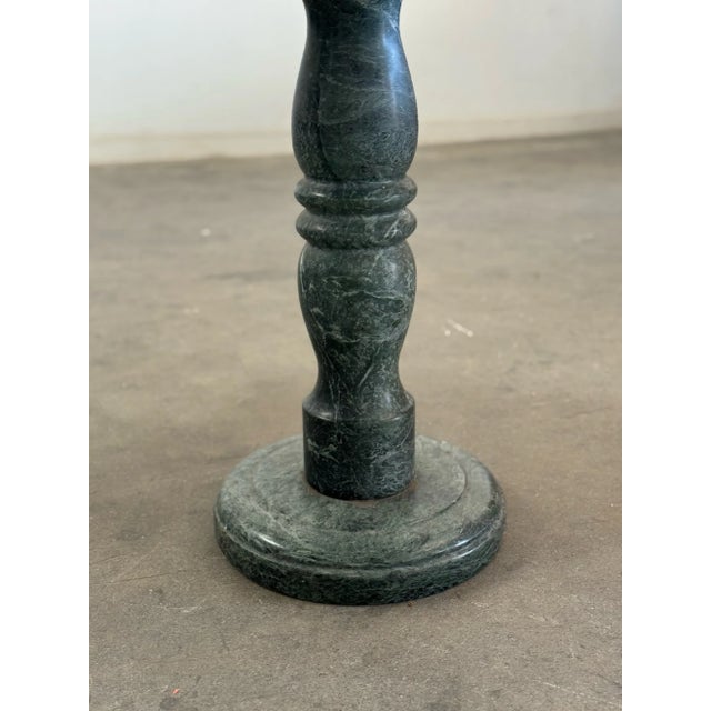 1980s Green Marble Bistro Table For Sale - Image 10 of 10