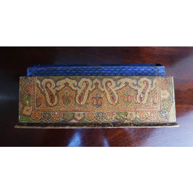 Antique Kashmiri Dome Topped Stationary Box, 1880 For Sale - Image 9 of 11