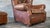 Animal Skin Restoration Hardware Churchill Cigar Leather Luxe Writer's Chair and Ottoman For Sale - Image 7 of 13