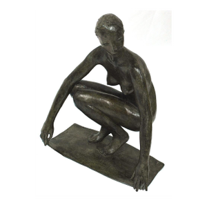 Late 20th Century Crouching Nude, Jacques Coquillay