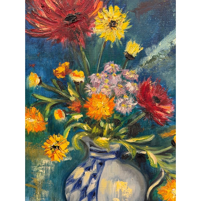 Still Life Oil Painting "Flower Vase" Original Art For Sale In Nashville - Image 6 of 7